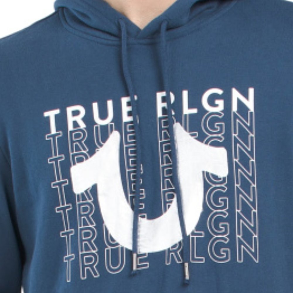 Men **👕 TRUE RELIGION Repeat Pullover Hoodie** Size L